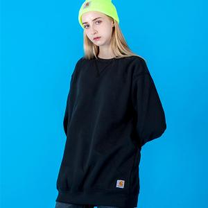 (K124) 미드웨이트 맨투맨 BLACK